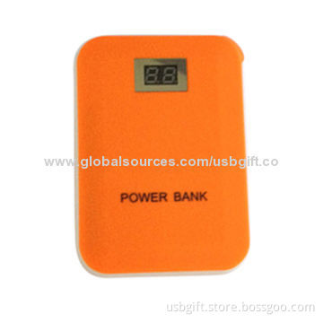 5,200mAh Power Bank/External Battery Charger with LCD Display and LED Torch